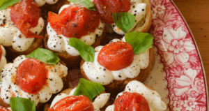Tomato Confit with Farmer Cheese Crostini
