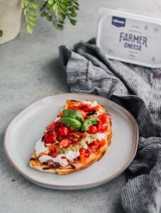 Truffle Farmer Cheese Caprese Toast