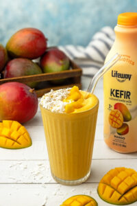 Turmeric Mango Kefir Smoothie made with Lifeway Kefir