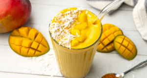 Turmeric Mango Kefir Smoothie made with Lifeway Kefir