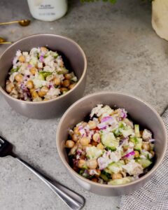 Tzatziki Chickpea Chicken Salad made with Lifeway Kefir