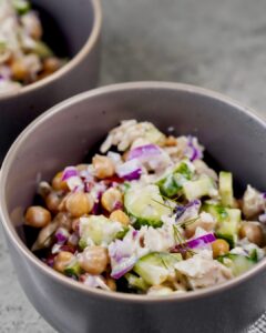 Tzatziki Chickpea Chicken Salad made with Lifeway Kefir