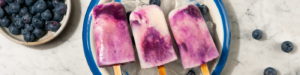 Ube Blueberry Kefir Pops made with Lifeway Kefir