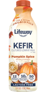 Pumpkin Spice Lowfat Seasonal Kefir