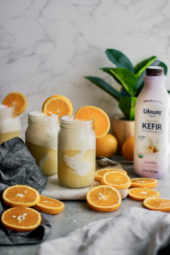 Vanilla Bean and Orange Probiotic Soda made with Lifeway Kefir