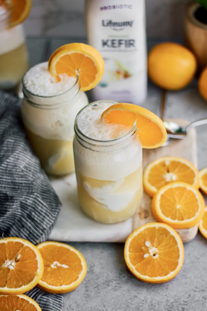 Vanilla Bean and Orange Probiotic Soda made with Lifeway Kefir