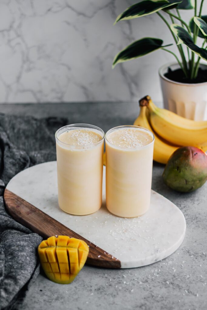 Vanilla Mango Shake made with Lifeway Kefir