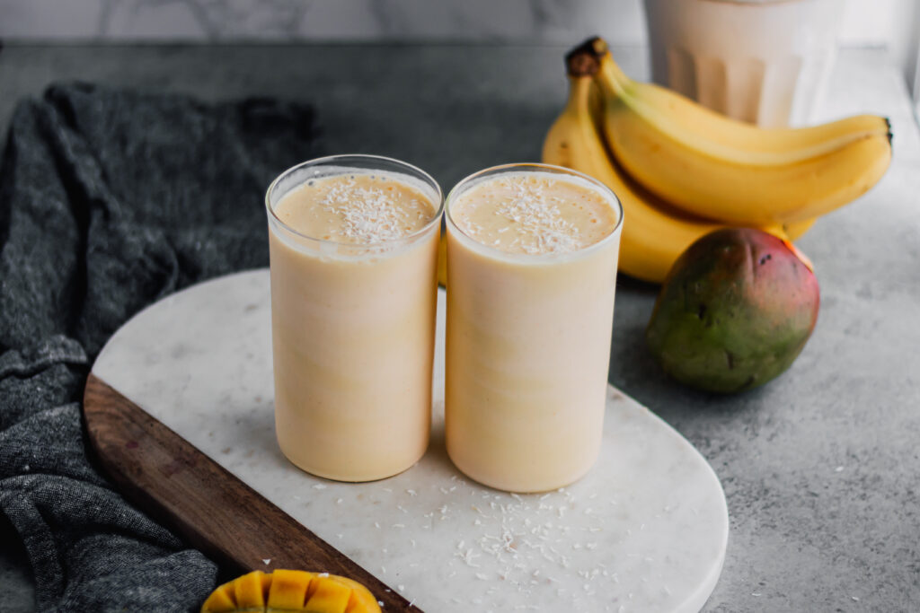 Vanilla Mango Shake made with Lifeway Kefir