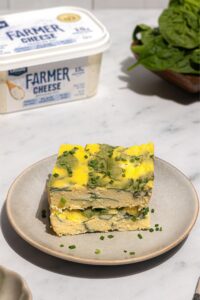 Viral Spinach Egg Bake Made with Lifeway Farmer Cheese