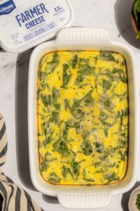 Viral Spinach Egg Bake Made with Lifeway Farmer Cheese