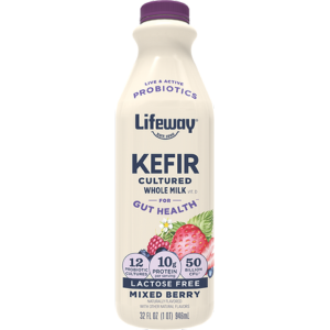 mixed berry whole milk kefir