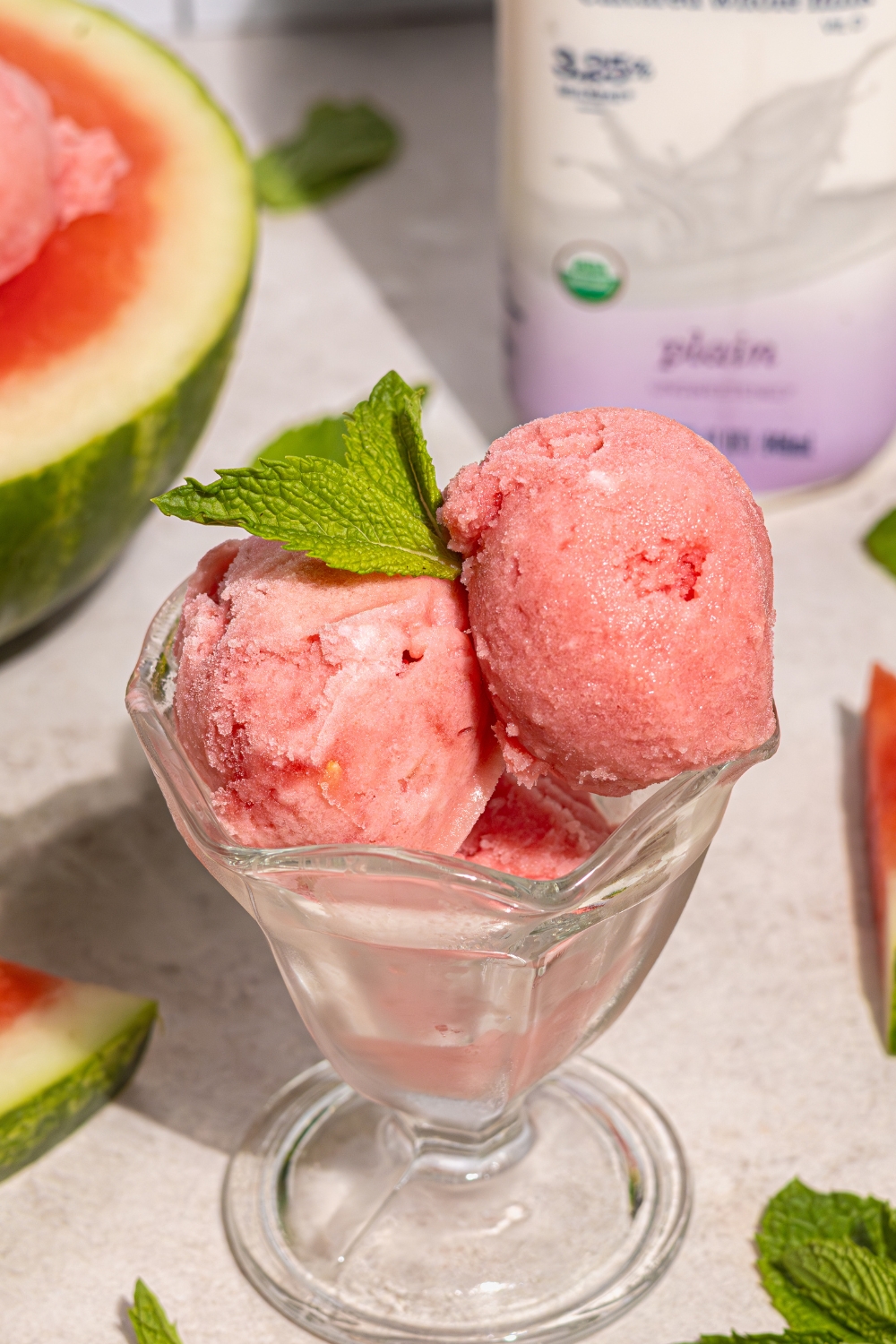 Watermelon Frozen Kefir made with Lifeway Kefir