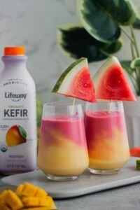 Watermelon Mango Smoothie made with Lifeway Kefir