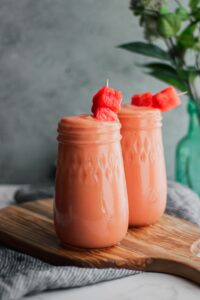 Watermelon Peach Sorbet made with Organic Whole Milk Peach Lifeway Kefir