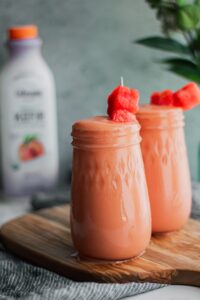 Watermelon Peach Sorbet made with Organic Whole Milk Peach Lifeway Kefir