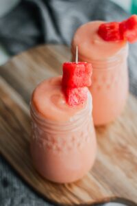 Watermelon Peach Sorbet made with Organic Whole Milk Peach Lifeway Kefir