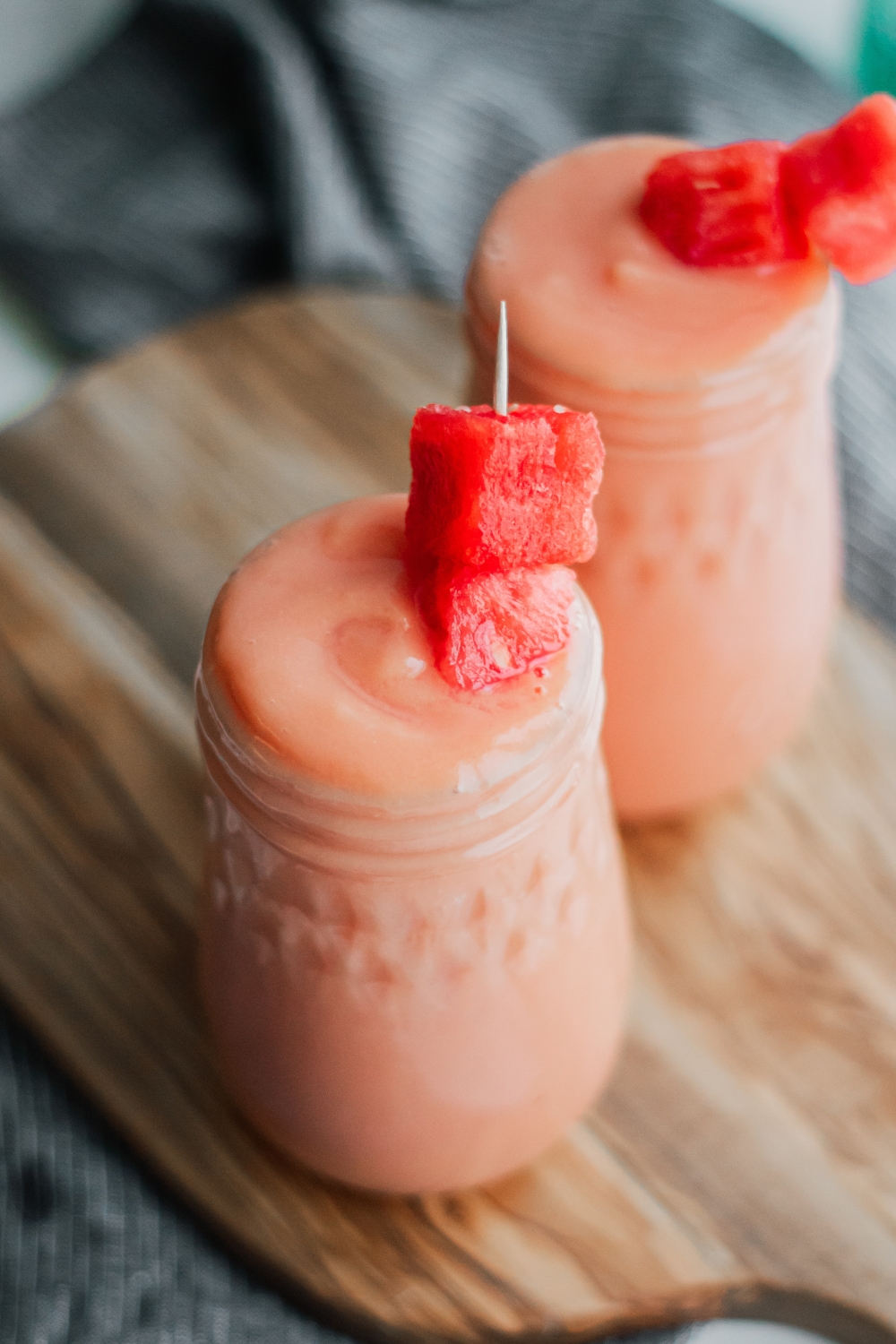Watermelon Peach Sorbet made with Organic Whole Milk Peach Lifeway Kefir