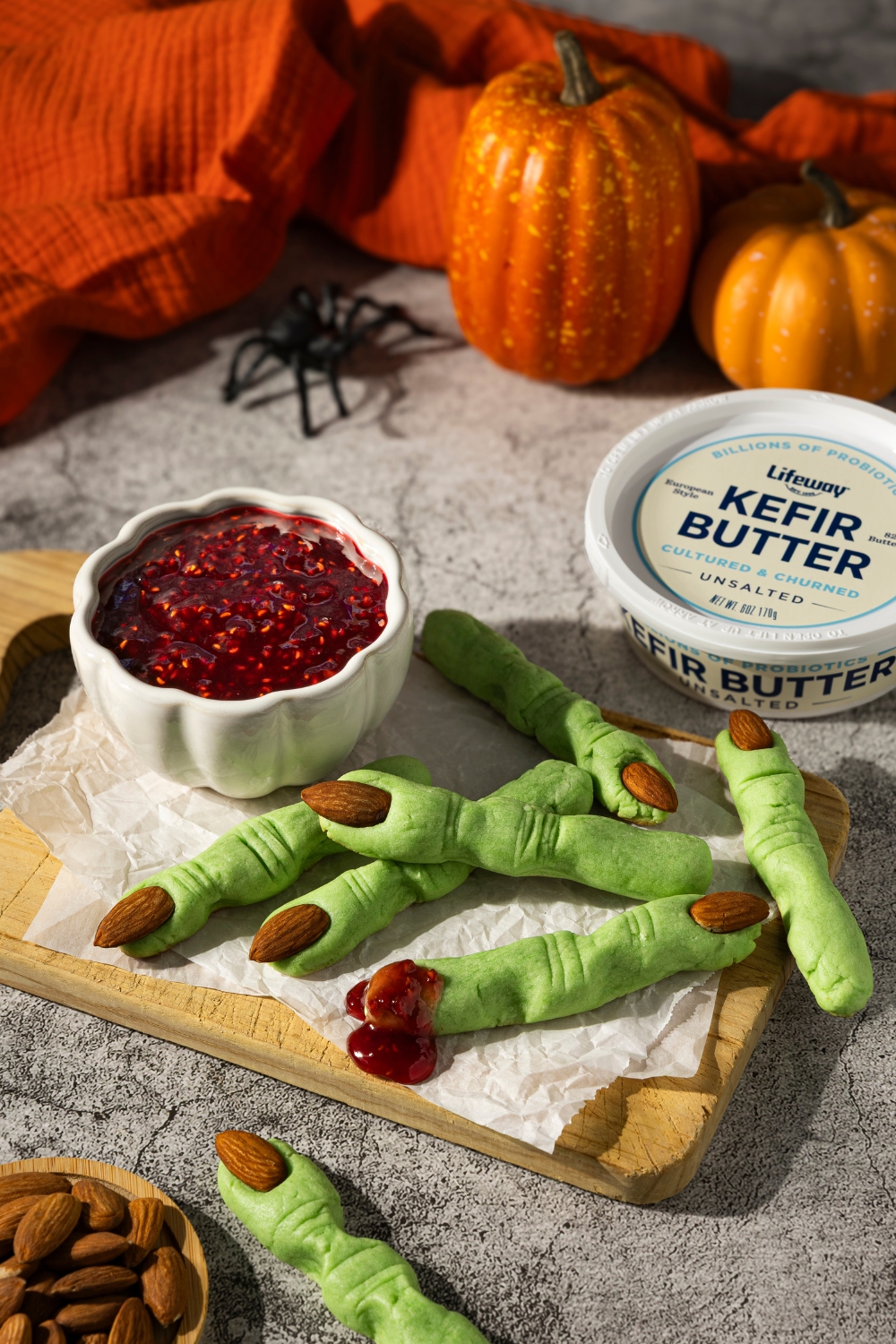 Witch Finger Cookies Made with Lifeway Kefir Butter 