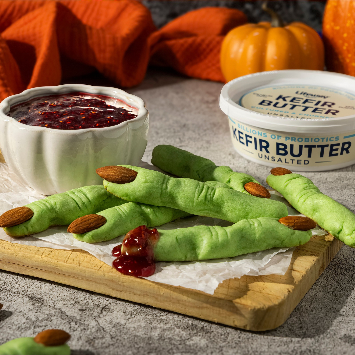 Witch Finger Cookies Made with Lifeway Kefir Butter 